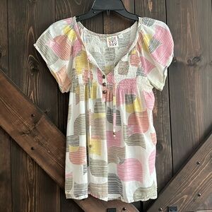 Roxy babydoll short sleeve shirt L